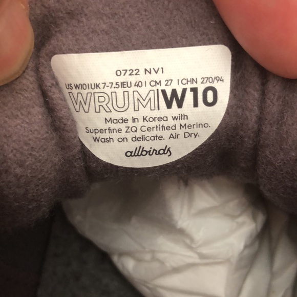 Allbirds Wool Runner -up Mizzle size 10 Women medium width - Picture 11 of 16